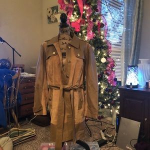 Leather and suede coat